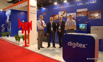Platan and digitex stand at Intersec 2015, Dubai
