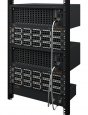 Libra PBX Server - installation  in ICT cabinet  (two units connected to the power back-up panel, crossover connections panels)