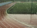 Just as the conference was coming to the end, a hailstorm began.....