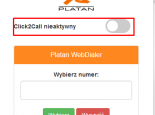 Platan Click2Call - add-on deactivation