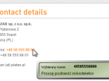 Platan Click2Call - click the link with number, when your phone starts ringing pick up the receiver to set up a connection