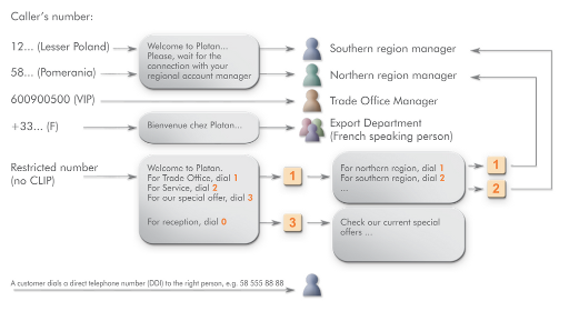 Automatic Call Distribution (ACD) and Interactive Voice Response (IVR) within the Libra server